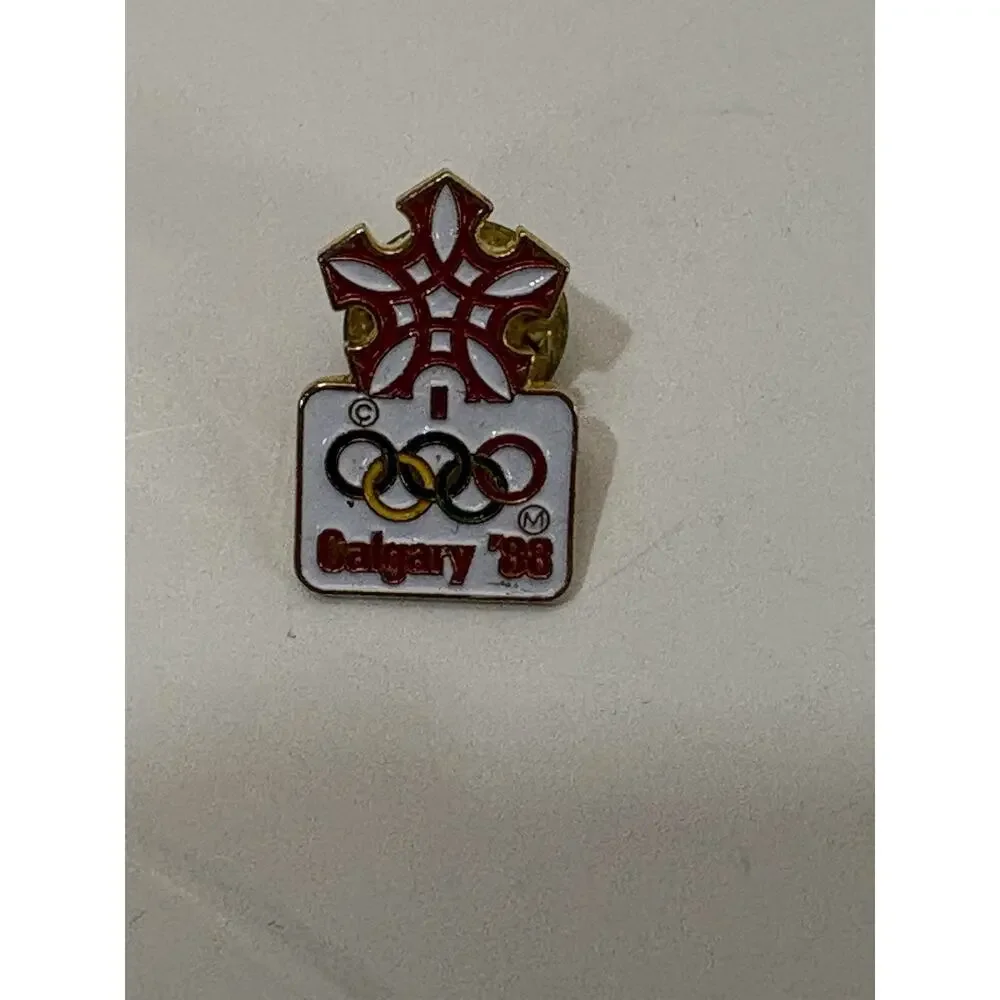 Lot Of 5 Vintage 1988 Calgary Canada Winter Olympic Games Lapel Pins